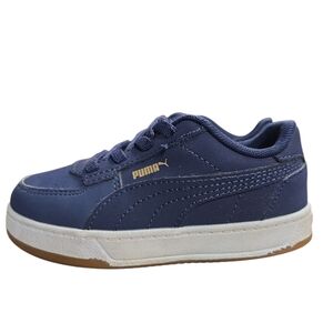 Puma, Navy Blue With Gold Emblem, Size Toddler  8C